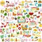 100 Pcs Summer Themed Paper Die Cuts Cardstock Scrapbook Die Cuts Scrapbooking Summer Cut Outs Scrapbook Embellishments
